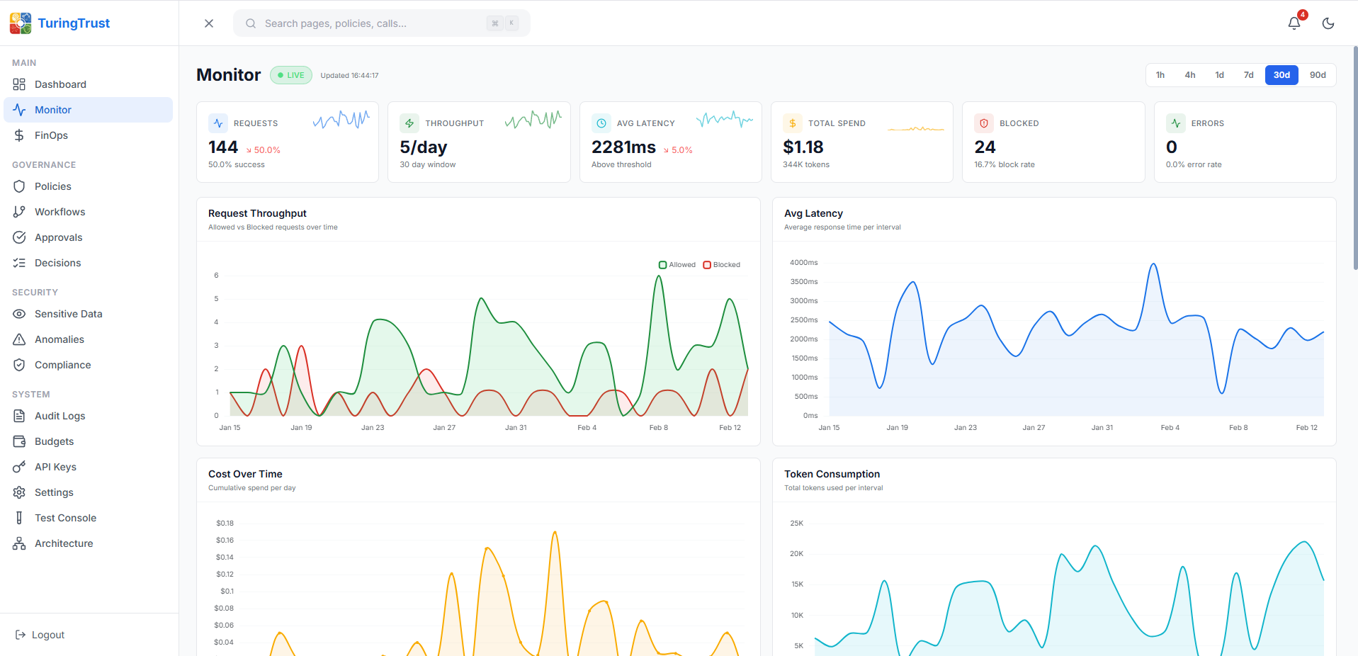 App screenshot: monitor