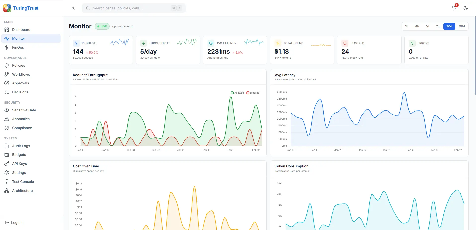 App screenshot: monitor